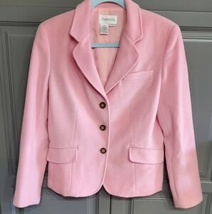 Chadwicks Cashmere Blend Wool  Pink Women's Blazer Size 6⚜️💖⚜️